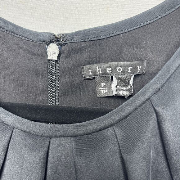 THEORY Milka Womens XS Silk Blend Colorblock Cami Tank Blouse quiet luxury - Picture 3 of 7